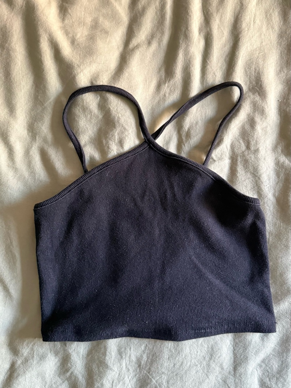 Ardene spaghetti strap ribbed crop top